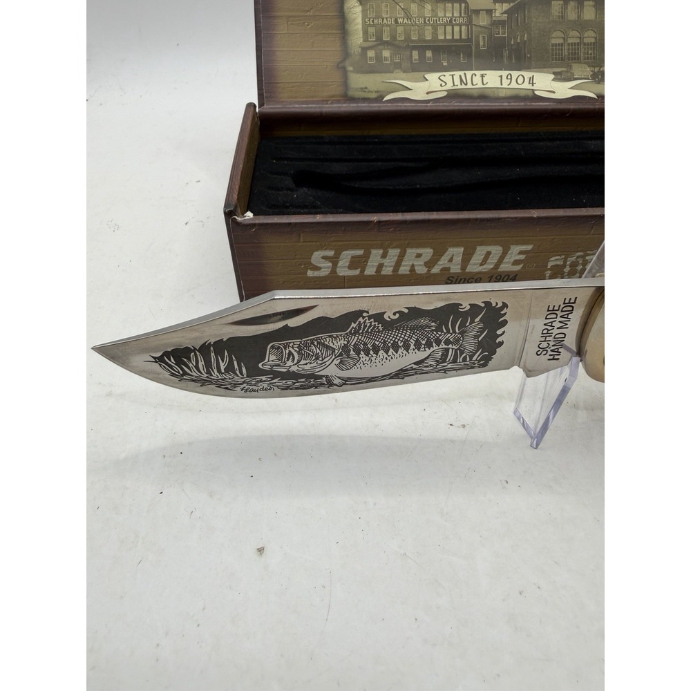 Schrade  CUTLERY SCLG HAND MADE BIG BASS‎ KNIFE 2007 LIMITED ISSUE Never Used - Picture 3 of 8
